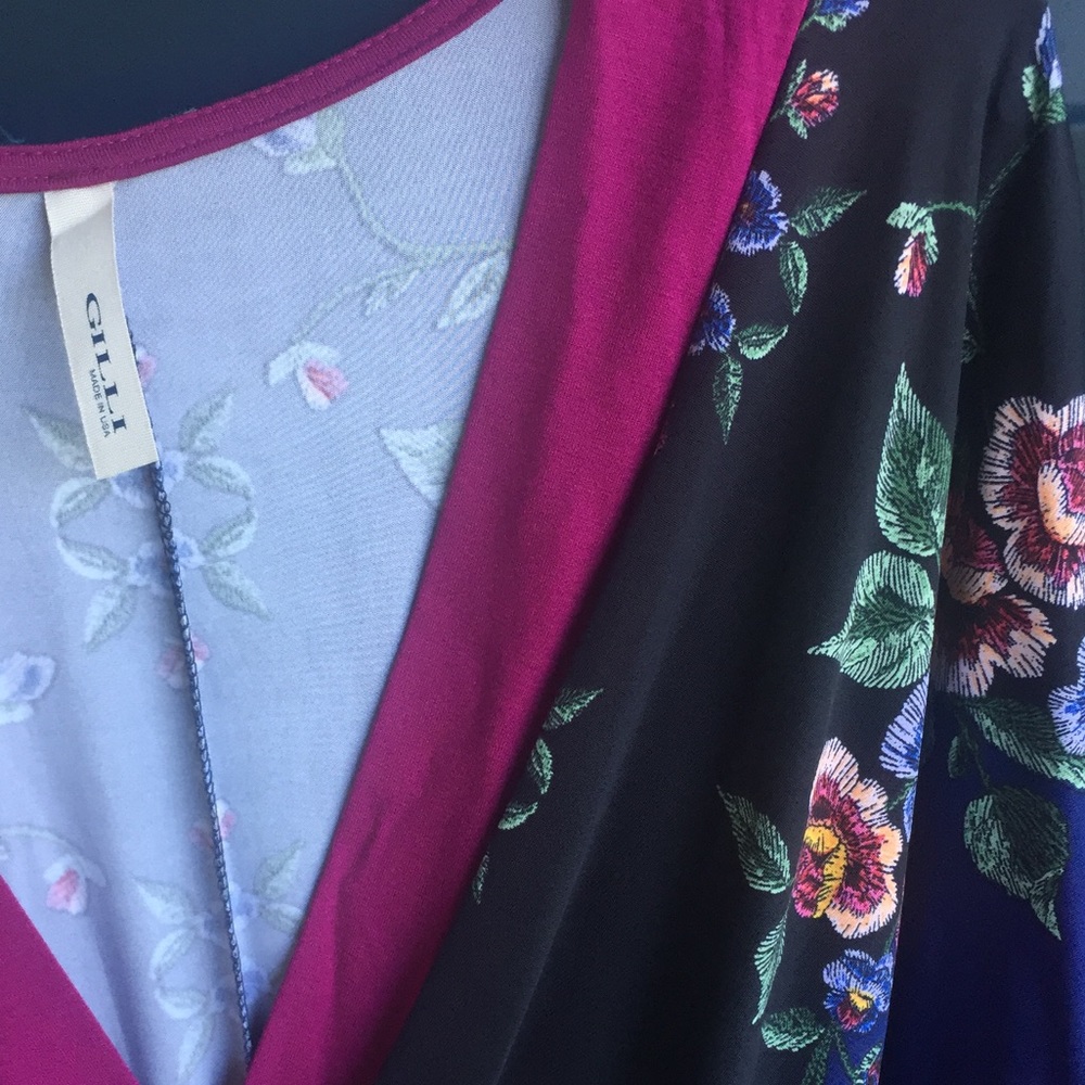 Navy & magenta floral maxi dress, PRETTY! - Picture 6 of 7